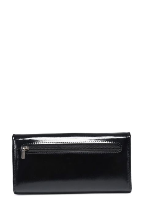 Portfel damski LUIGISANTO YL60 czarny lakierowany