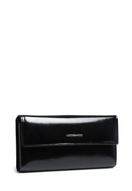 Portfel damski LUIGISANTO YL60 czarny lakierowany