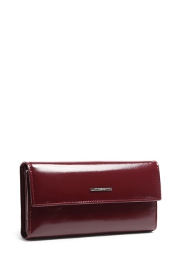 Portfel damski LUIGISANTO YL60 bordowy lakierowany