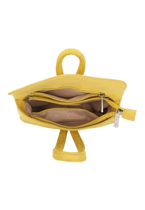 Luigisanto żółta listonoszka damska z ozdobnym paskiem