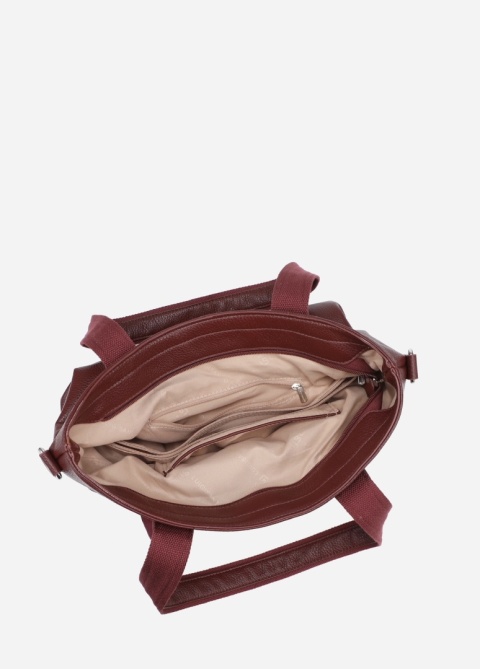 Torebka damska LUIGISANTO F6818-Z Bordo z zamszem