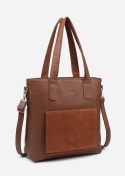 Torebka damska LUIGISANTO F6818-Z Camel z zamszem