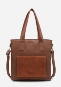 Torebka damska LUIGISANTO F6818-Z Camel z zamszem