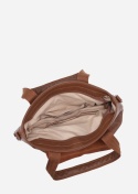 Torebka damska LUIGISANTO F6818-Z Camel z zamszem