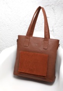 Torebka damska LUIGISANTO F6818-Z Camel z zamszem