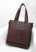 Torebka damska LUIGISANTO F6818-Z Coffe z zamszem