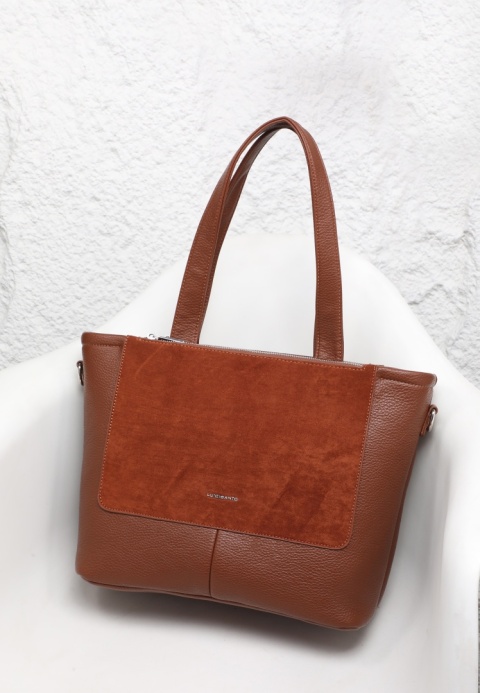 Torebka damska LUIGISANTO F8212-Z Camel