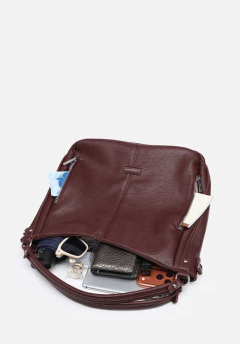 Torebka damska LUIGISANTO F8004-5 Bordo