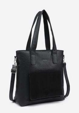 Torebka damska LUIGISANTO F6818-Z Black z zamszem