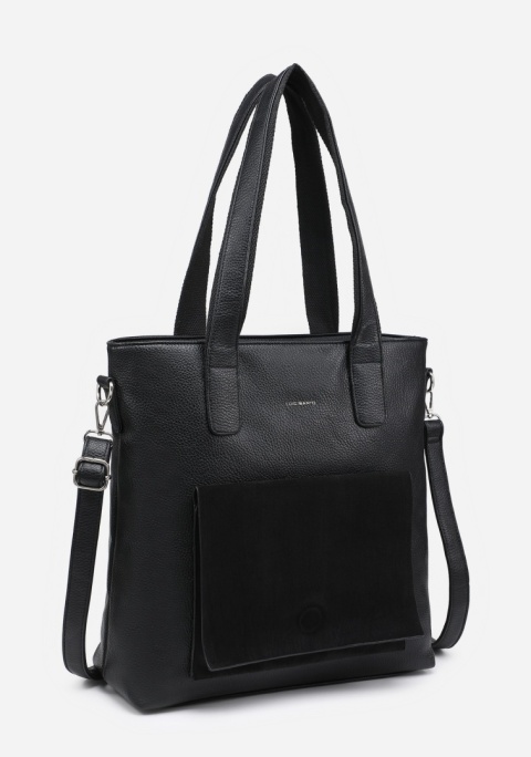 Torebka damska LUIGISANTO F6818-Z Black z zamszem