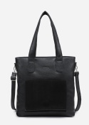 Torebka damska LUIGISANTO F6818-Z Black z zamszem