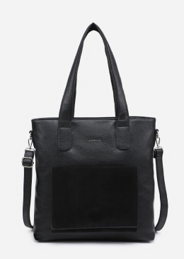 Torebka damska LUIGISANTO F6818-Z Black z zamszem