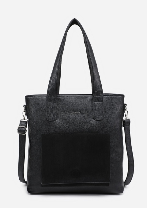 Torebka damska LUIGISANTO F6818-Z Black z zamszem