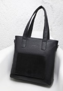 Torebka damska LUIGISANTO F6818-Z Black z zamszem