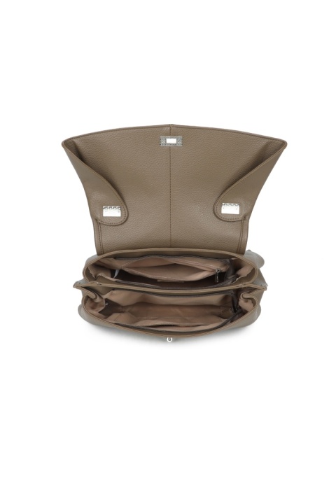 Elegancki kuferek taupe Luigisanto RX259136-3