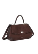 Elegancki kuferek z zamszem Luigisanto RX259136-2 czekoladowy