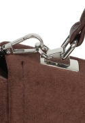 Elegancki kuferek z zamszem Luigisanto RX259136-2 czekoladowy