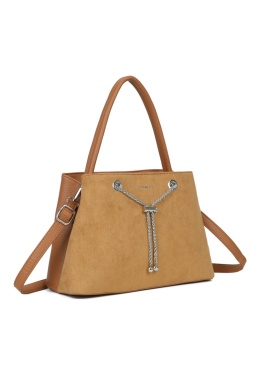 Modny kuferek damski LUIGISANTO RZ6938-1 khaki z zamszem