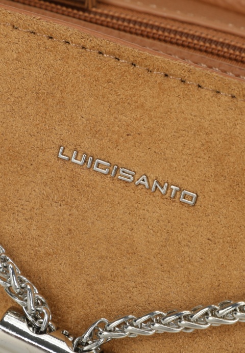 Modny kuferek damski LUIGISANTO RZ6938-1 khaki z zamszem