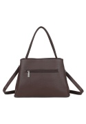 Modny kuferek damski LUIGISANTO RZ6938-1 coffee z zamszem