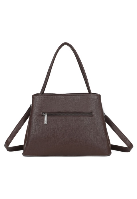 Modny kuferek damski LUIGISANTO RZ6938-1 coffee z zamszem