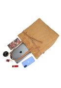 Modna duża zamszowa shopperka w kolorze khaki RX259242-5