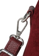Modna duża zamszowa shopperka w bordowym kolorze RX259242-5