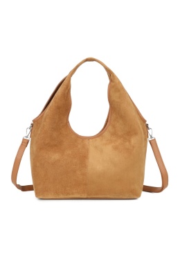 Modna torebka damska Luigisanto RX257150-2 khaki z zamszem