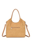 Modna zamszowa shopperka Luigisanto RG2592004-3 khaki