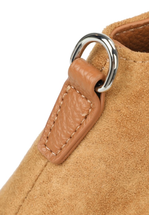 Modna zamszowa shopperka Luigisanto RG2592004-3 khaki