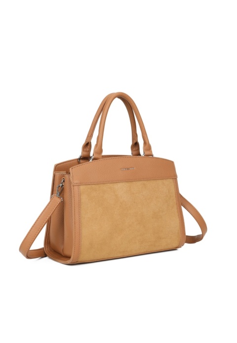 Modny kuferek damski Luigisanto RX258257-1 khaki z zamszem
