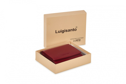 Portfel Damski LUIGISANTO LU LW01 czerwony lakierowany Portfel Damski LUIGISANTO LU LW01 czerwony lakierowany