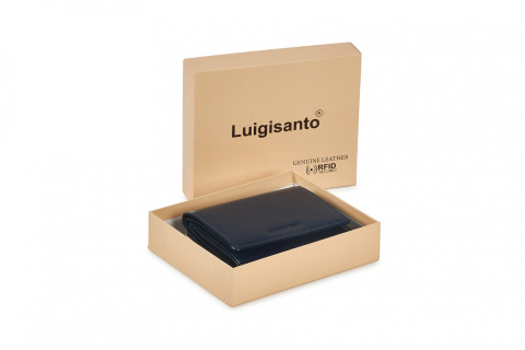 Portfel Damski LUIGISANTO LU LW01 granatowy lakierowany Portfel Damski LUIGISANTO LU LW01 granatowy lakierowany