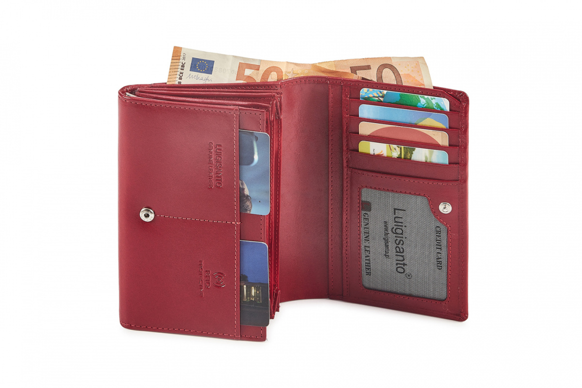 Portfel Damski LUIGISANTO LU LW05 Red Portfel Damski LUIGISANTO LU LW05 Red